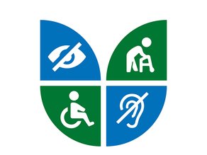 Het logo beeldmerk van Raad Fysieke Toegankelijkheid Zoetermeer